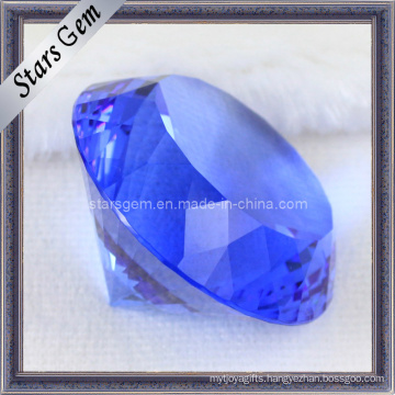 Diamond Shape Blue Shinning Crystal Glass